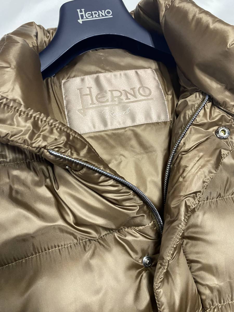 ヘルノ スウェットダウンパーカー ブルゾン JP00001UR50017 8160ブラウン HERNO RESORT 52サイズ_画像9