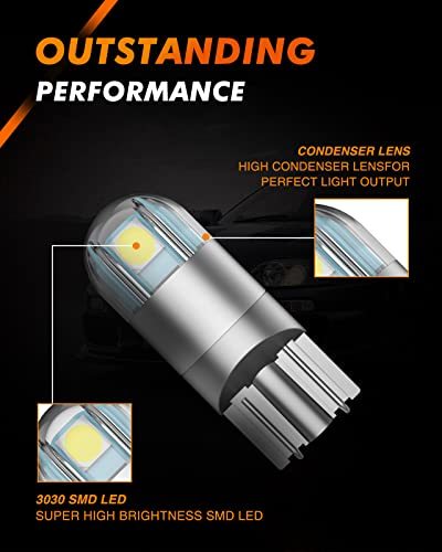 SEALIGHT t10 led ポジションランプ ナンバー灯 3030SMD 明るいLEDチップ 高輝度 6000K led t10 爆光 ルームランプ ledバルブ 車検対応_画像6