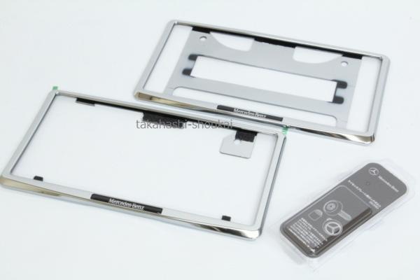 X166・X164 GLS/GLクラス GLS350 GLS550 GLS63 GL450 GL550 GL63 ベンツ純正品 ナンバープレートフレーム フロント・リア+盗難防止ボルト