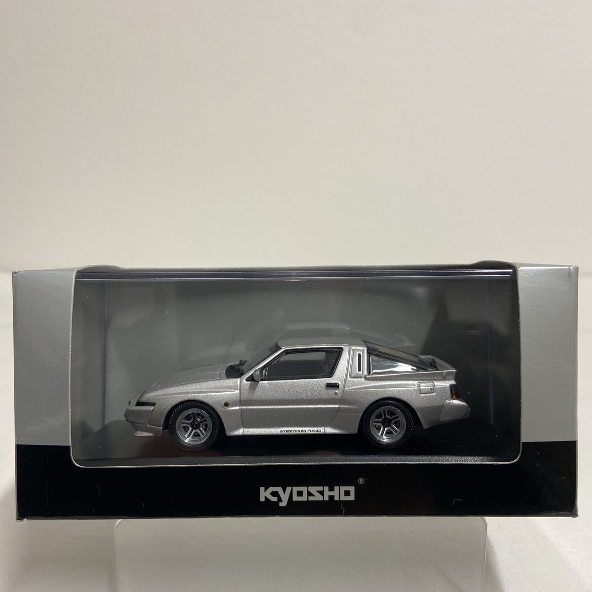 京商 1/43 三菱スタリオン 2600 GSR-VR グレースシルバー MITSUBISHI STARION SILVER 旧車 ミニカー モデルカー 国産名車_画像1