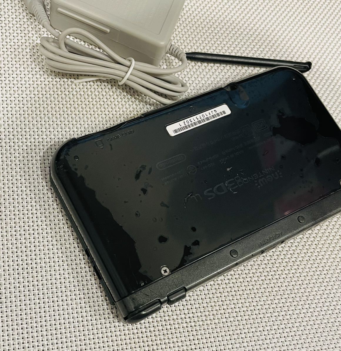 newニンテンドー3DS LL メタリックブラック 本体動作品 送料無料 任天堂 new NINTENDO 3DS LL 付属品付き