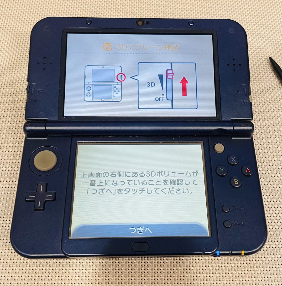 Newニンテンドー3DS LL メタリックブルー 本体動作品 送料無料 付属品