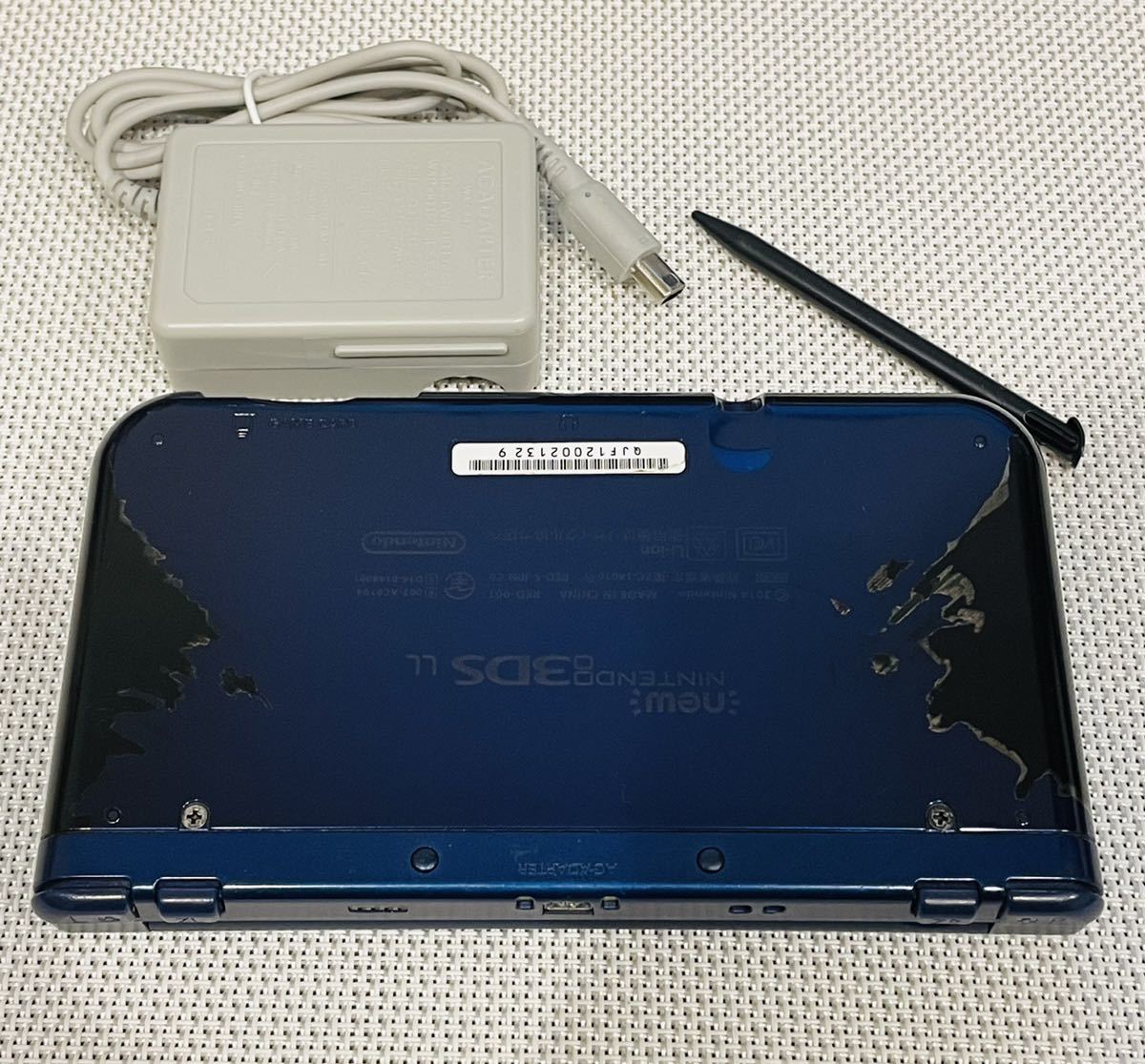 Newニンテンドー3DS LL メタリックブルー 本体動作品 送料無料 付属品