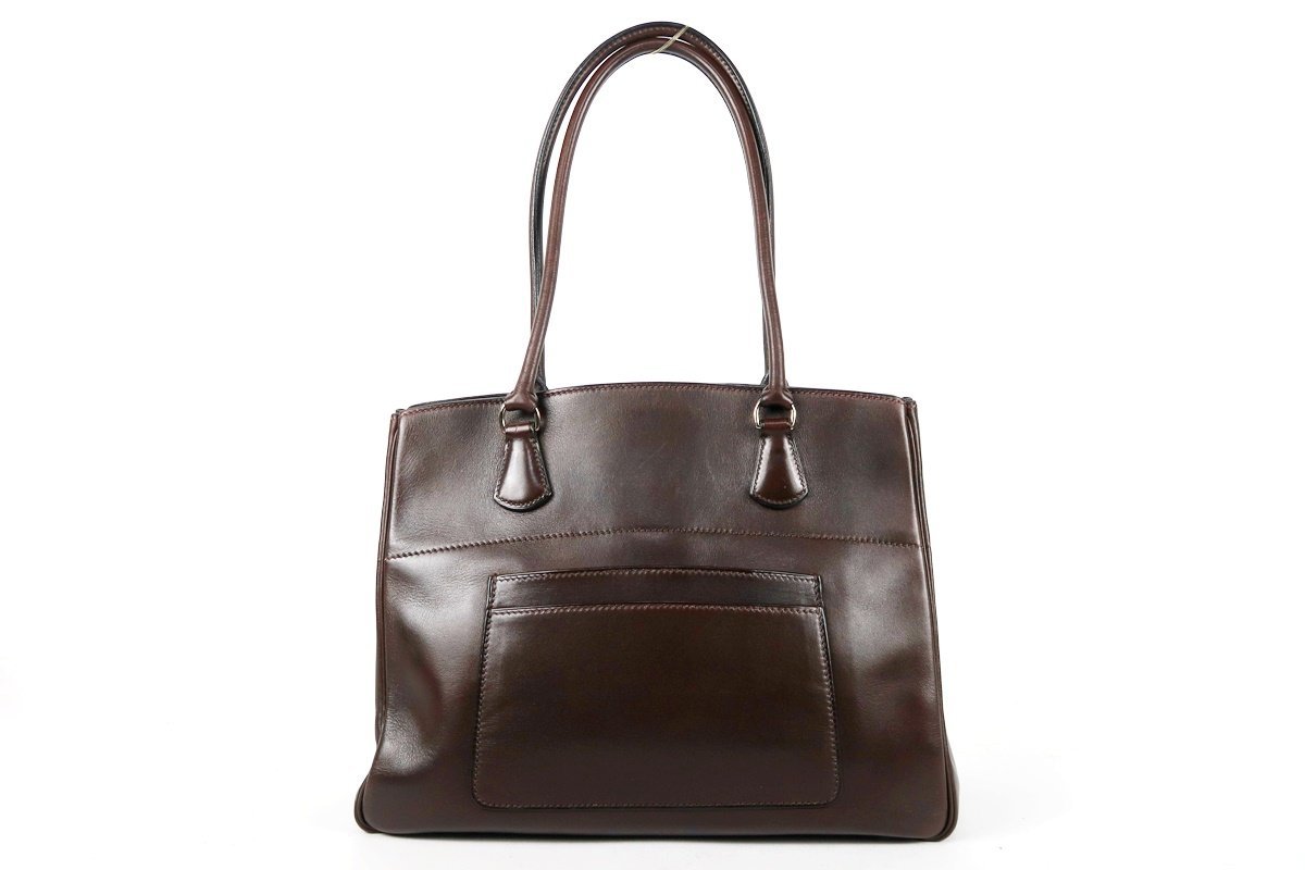 美品】HERMES エルメス La ラ トートバッグ ブラウン系 レザー □D刻