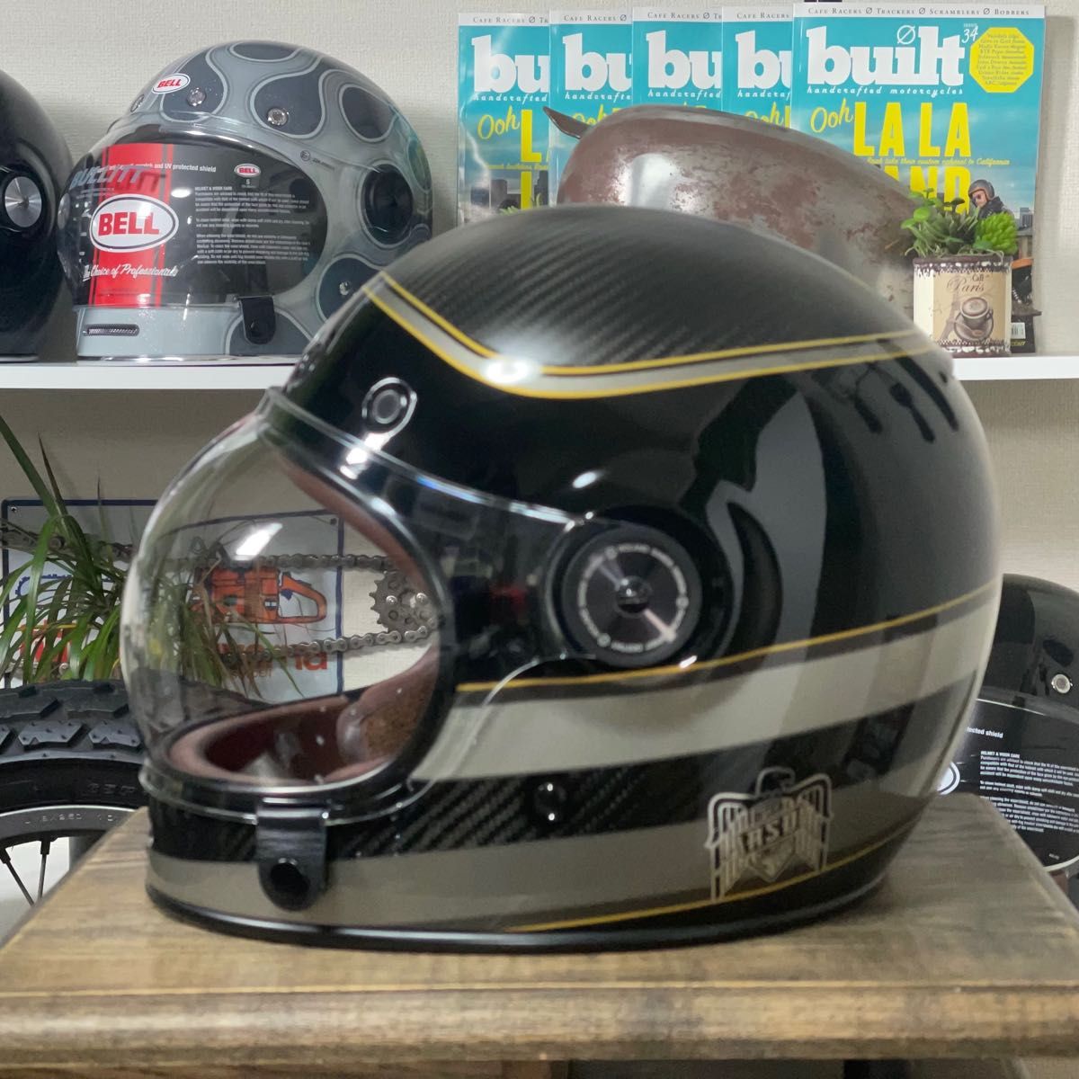 希少な廃盤モデル☆BELL BULLITT ベルブリット カーボン ブラック/M