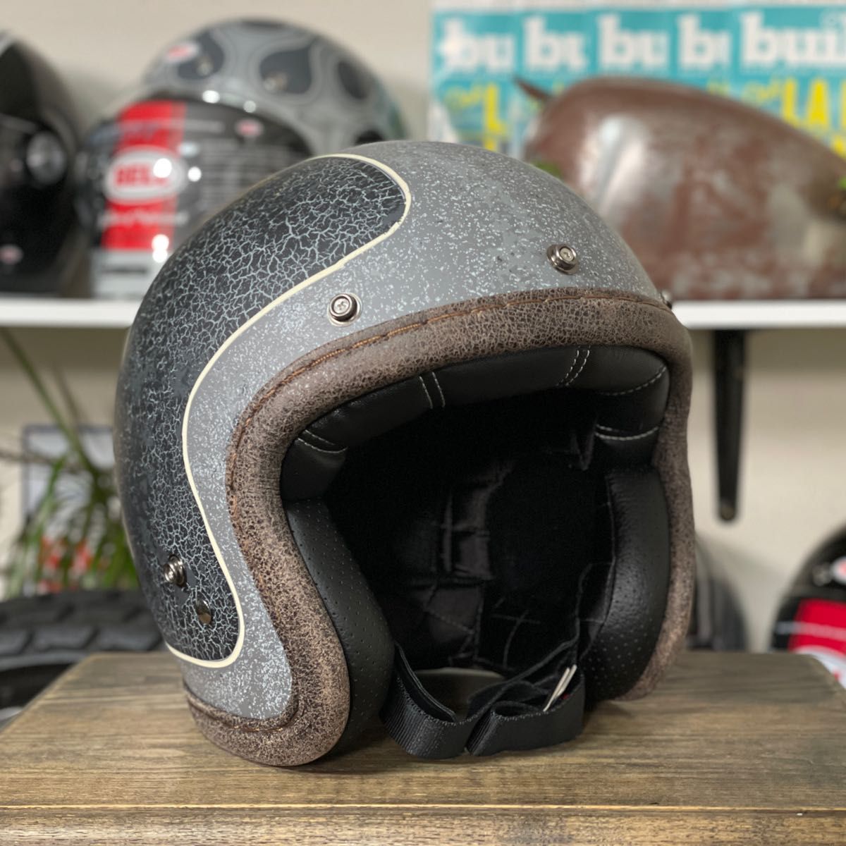 コラボ☆Harley-Davidson ＆ BELL ジェットヘルメットブラック/M