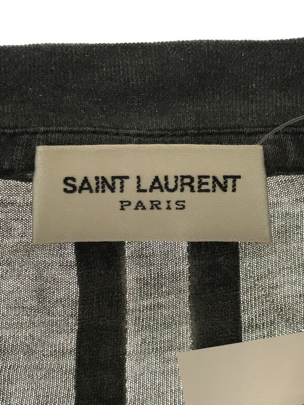 SAINT LAURENT PARIS サンローラン パリ 15SS ガーメントダイポケットTシャツ グレー サイズ:M メンズ_画像3