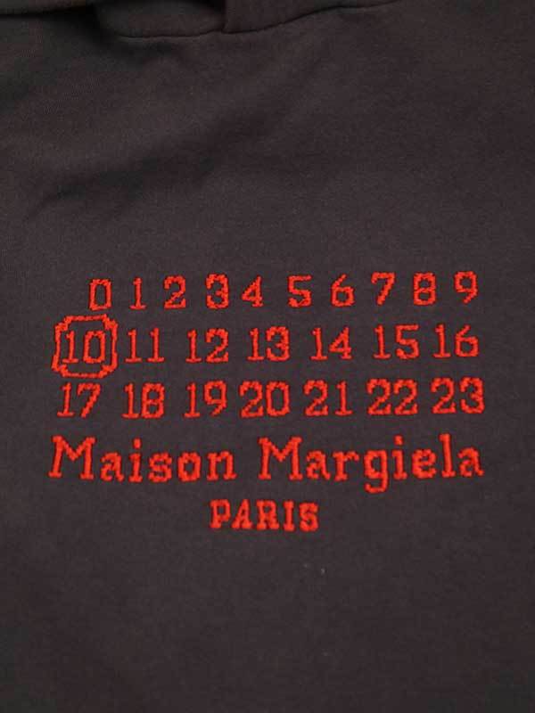 Maison Martin Margiela10 メゾン マルタン マルジェラ10 21SS カレンダーロゴ刺繍スウェットパーカー ネイビー サイズ:50 メンズ_画像5