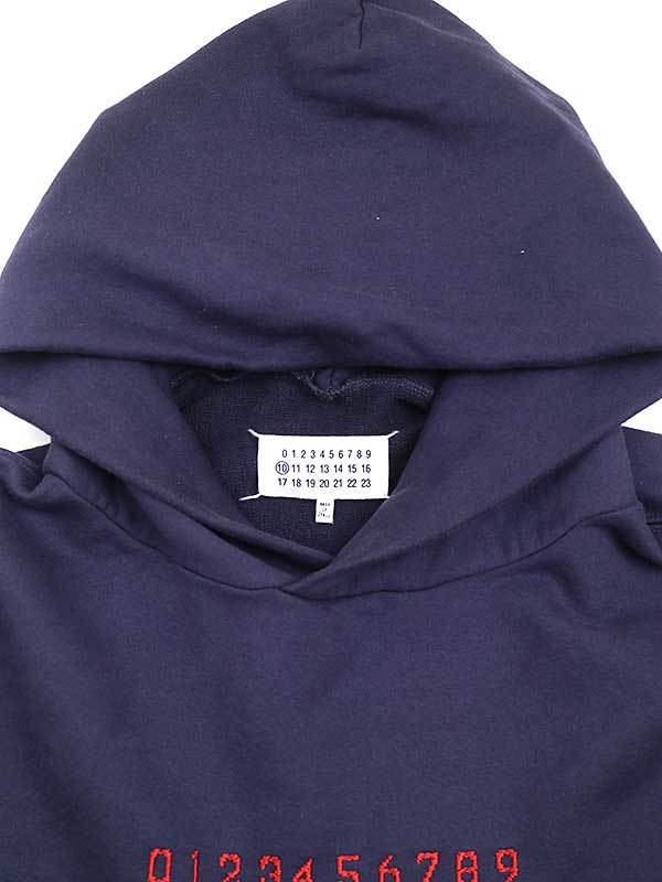Maison Martin Margiela10 メゾン マルタン マルジェラ10 21SS カレンダーロゴ刺繍スウェットパーカー ネイビー サイズ:50 メンズ_画像3