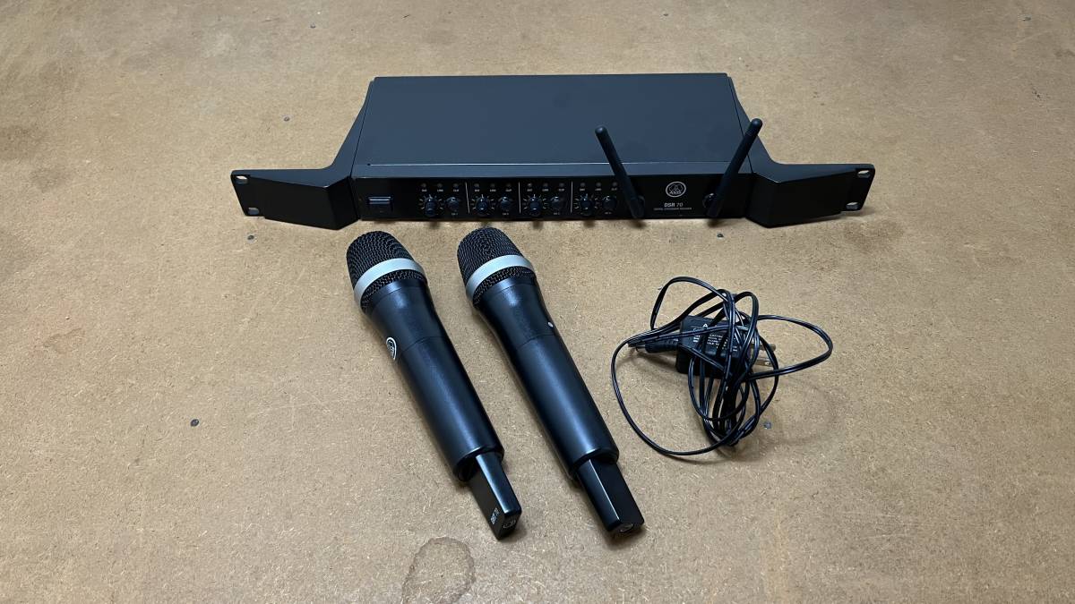 ヤフオク! - 【美品】AKG DSR-70 ワイヤレスマイク 2本4チャ...