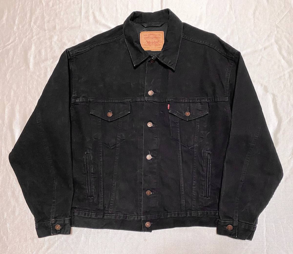 90s Levi's リーバイス 70507 -4159　LARGE ブラック デニム ジャケット　L　サルファ 黒 MADE IN USA アメリカ製_画像1