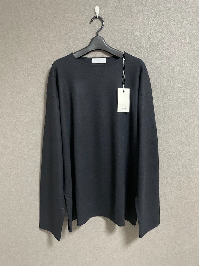 新品 marka BOAT NECK SUPER 140'S WOOL DOUBLE JERSEY ボートネック ニット カットソー Tシャツ M22C-11CS03C マーカ_画像2