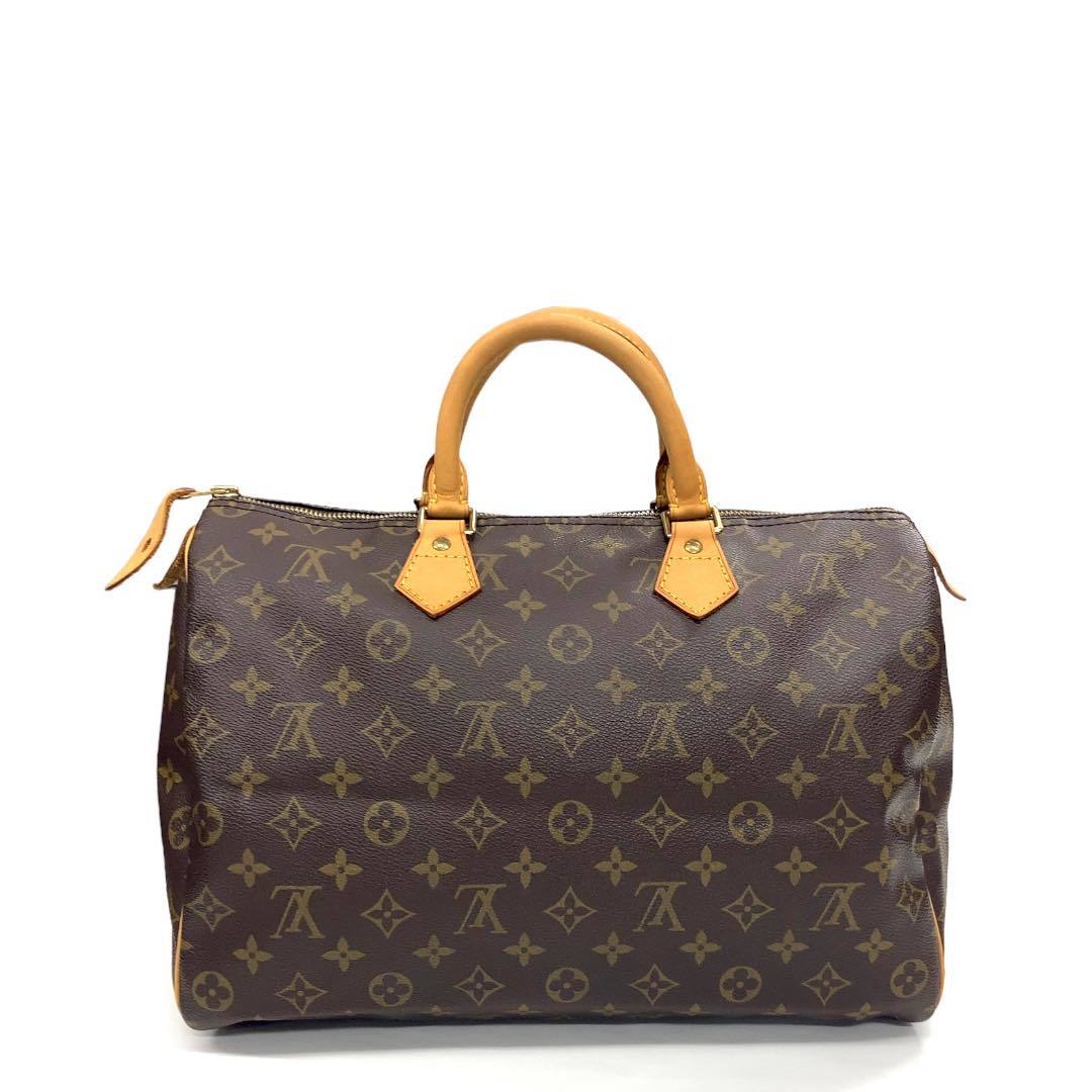 LOUIS VUITTON ルイヴィトン M41524 スピーディ35 旧型 モノグラム PVC ハンドバッグ ミニボストン カデナ付き ブラウン_画像2