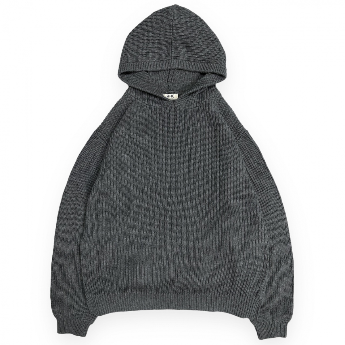訳あり】 美品 グレー L フード フーディー サイドジップ パーカー