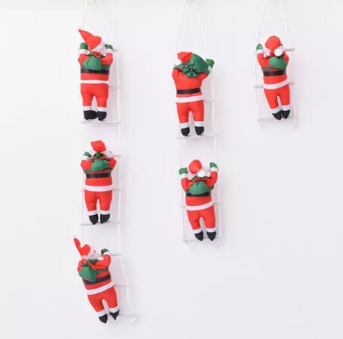 小人サンタクロース梯子ハシゴクリスマスオーナメントツリー飾り装飾ぬいぐるみお人形