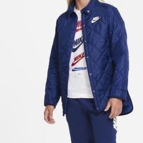 [140] новый товар Junior Nike стеганная куртка джемпер синий NIKE блузон жакет с хлопком жакет тонкий 
