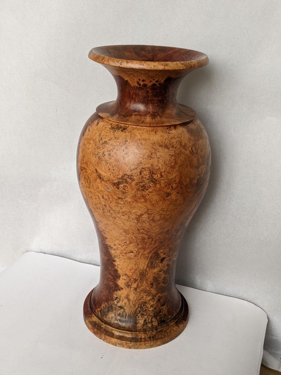 ケヤキ玉杢　花瓶　壺　珍品　高級品　　入手困難