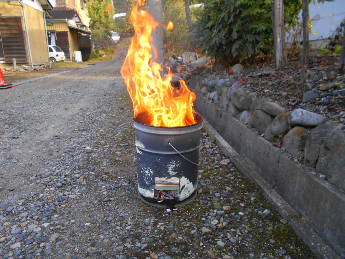 納得できる割引 ペール缶 焼却炉 diy 焚き火台 コンロ ストーブ BBQ