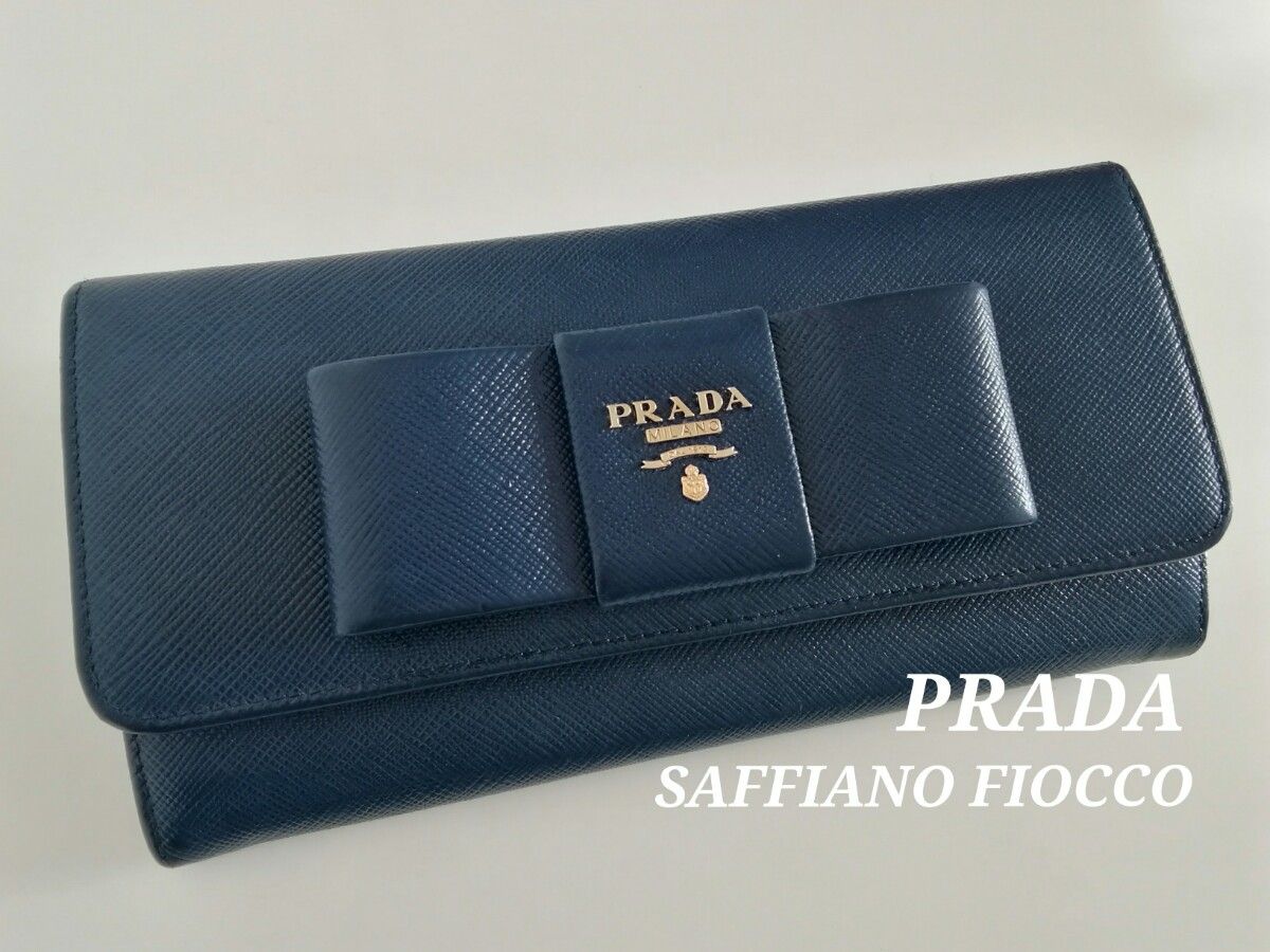 PRADA プラダ サフィアーノ リボン 長財布 レディースファッション