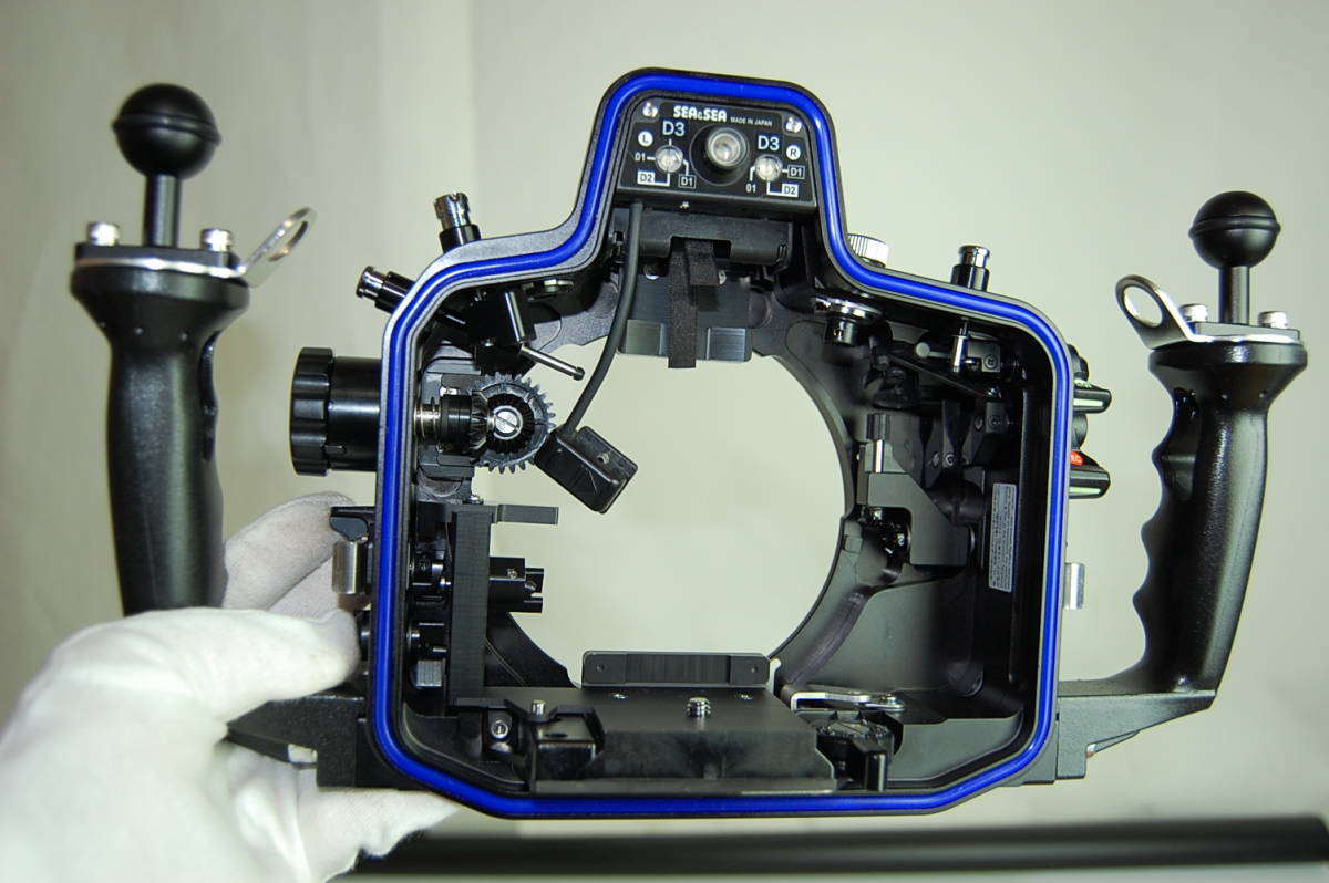 未使用展示品 SEA&SEA MDX-D500 水中 カメラハウジング Nikon ニコン カメラ D500 用 0.5× ファインダー 付き ハウジング 撮影機材_画像7