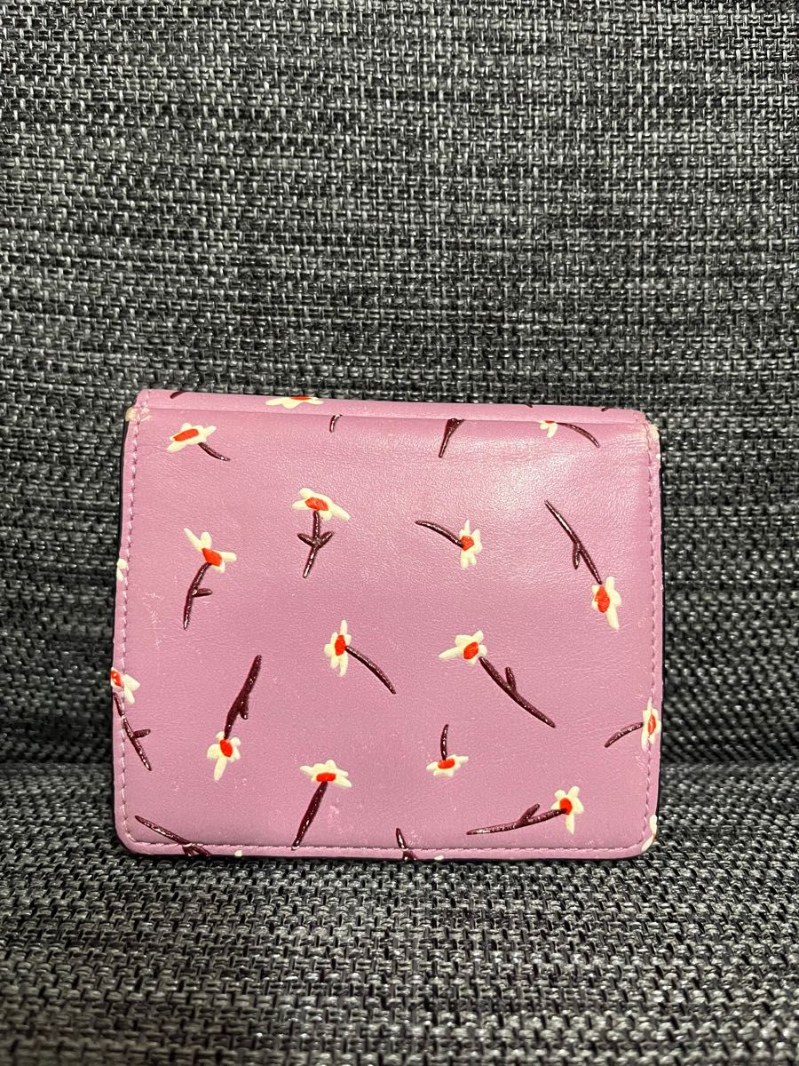 ポールスミス　Paul Smith  三つ折り財布　デイジー　ラベンダー　花柄