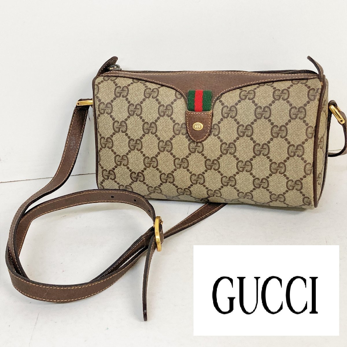 安価 ワタナベ gucci/オールド/ショルダーバッグ/シェリーライン/gg柄