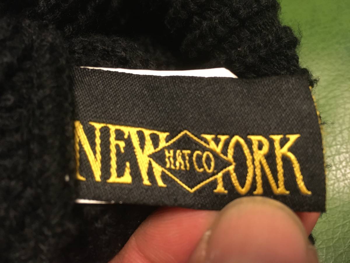 2212USAアメリカ製ニューヨークハットNEWYORK HATアクリル ニットキャップ帽子CAPワッチBLACK黒ブラック_画像5