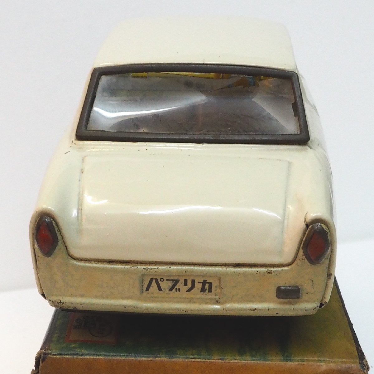 旭玩具【トヨタ パブリカ TOYOTA PUBLICA 白ホワイト】ブリキ フリクション ミニチュア自動車tin toy car ATCアサヒ玩具【箱付】0023_画像4