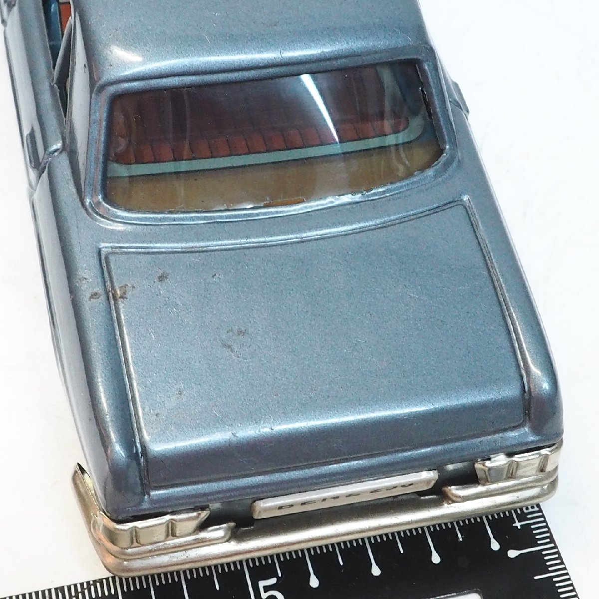 旧バンダイ【Mercedes Benz 250メルセデス ベンツ セダン青ブルー】ブリキ tin toy car自動車ミニカー萬代屋BC BANDAI赤箱【本体のみ】0097_画像8