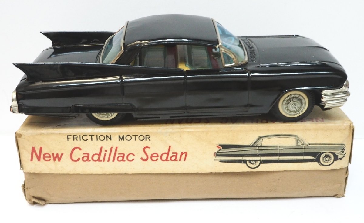  maru солнечный 3828[NEW CADILLAC SEDAN Cadillac седан чёрный черный ] жестяная пластина tin toy car миниатюра автомобиль миникар #MARUSAN[ с ящиком ]0036