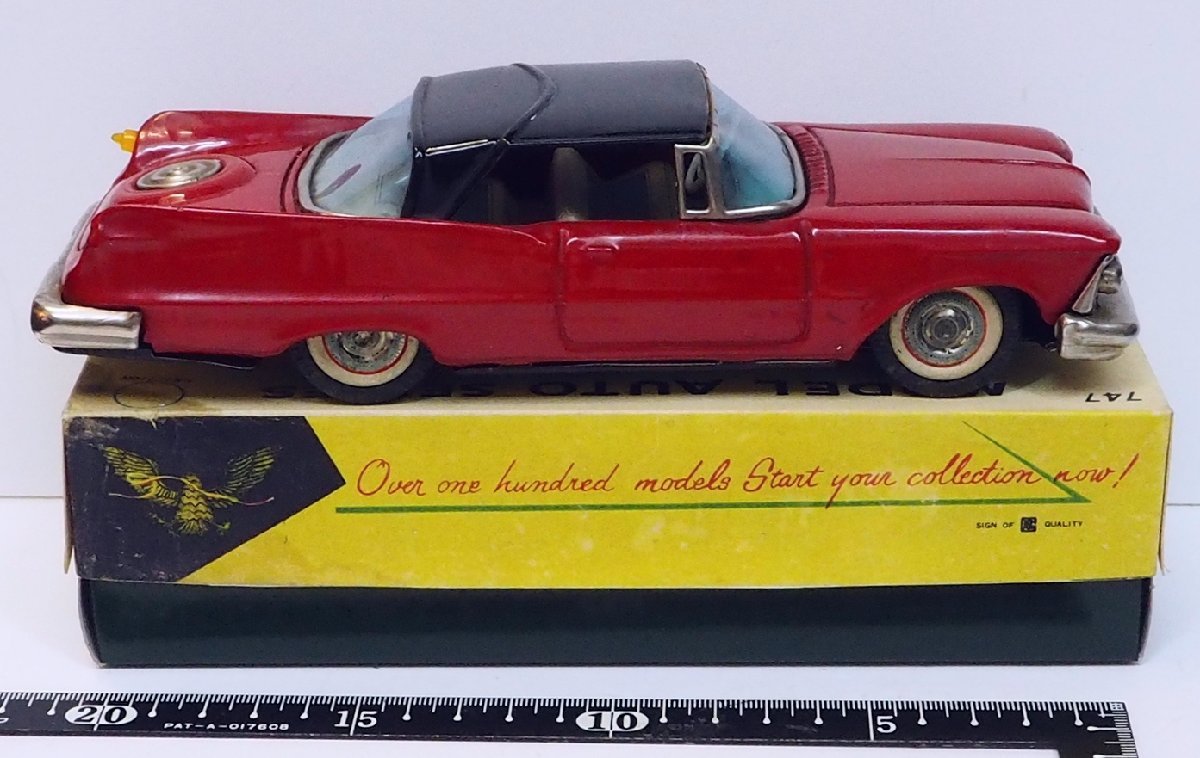 . плата магазин красный коробка 747[CHRYSLER IMPERIAL SEDAN Chrysler imperial красный ] жестяная пластина tin toy car автомобиль миникар BC BANDAI Bandai ( коробка копирование )0049