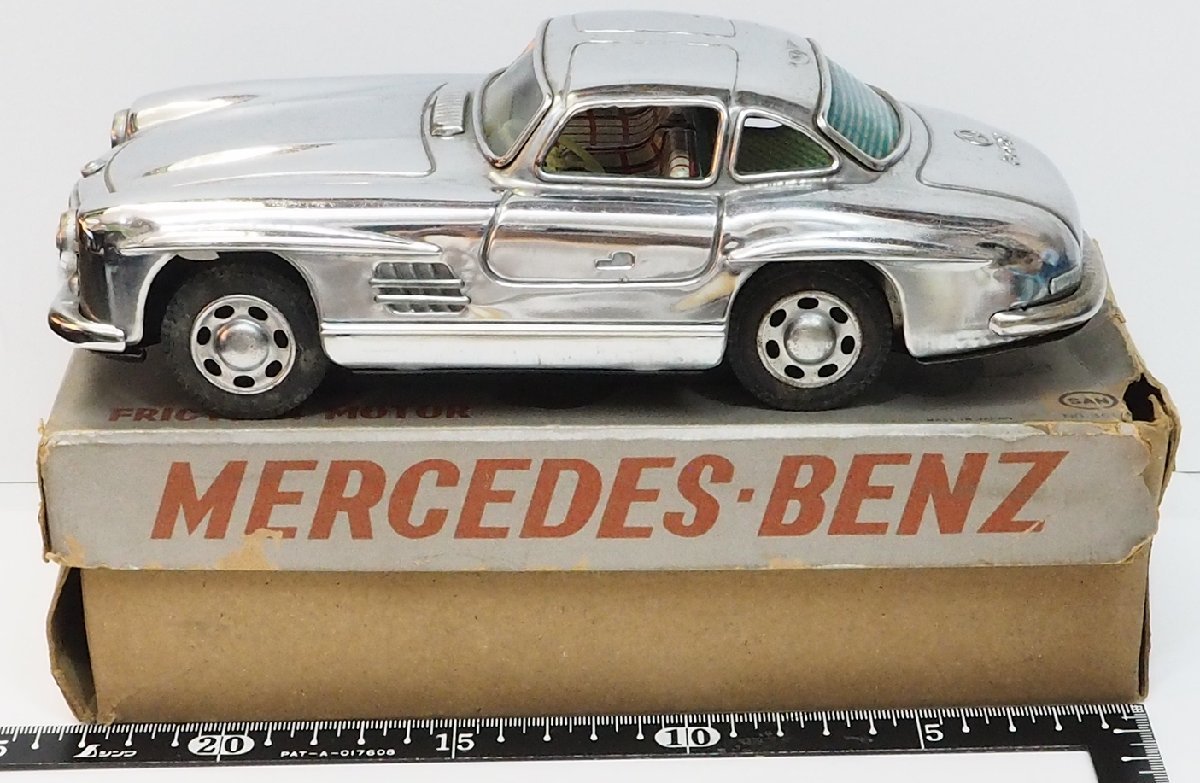 マルサンKOSUGE【MERCEDES-BENZ 300SLメルセデス ベンツ シルバーライン】ブリキ tin toy car 自動車ミニカー小菅 松蔵MARUSAN(箱付)0041_画像３