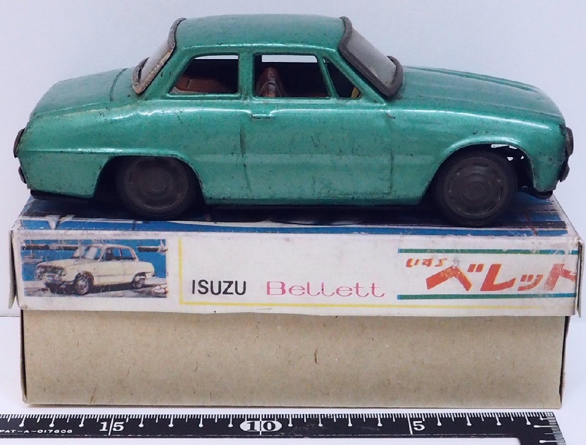  asahi игрушка [ Isuzu Bellett ISUZU Bellett зеленый зеленый ] жестяная пластина tin toy car миниатюра автомобиль миникар #ATC Asahi игрушка [ коробка. копирование ]0055