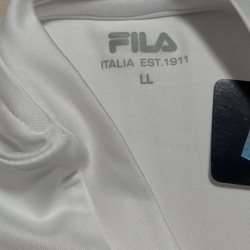 【メンズLL】半袖Tシャツ FILA アンダーウェア 肌着 ストレッチ 速乾 白