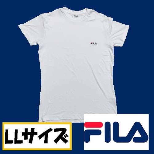 【メンズLL】半袖Tシャツ FILA アンダーウェア 肌着 ストレッチ 速乾 白