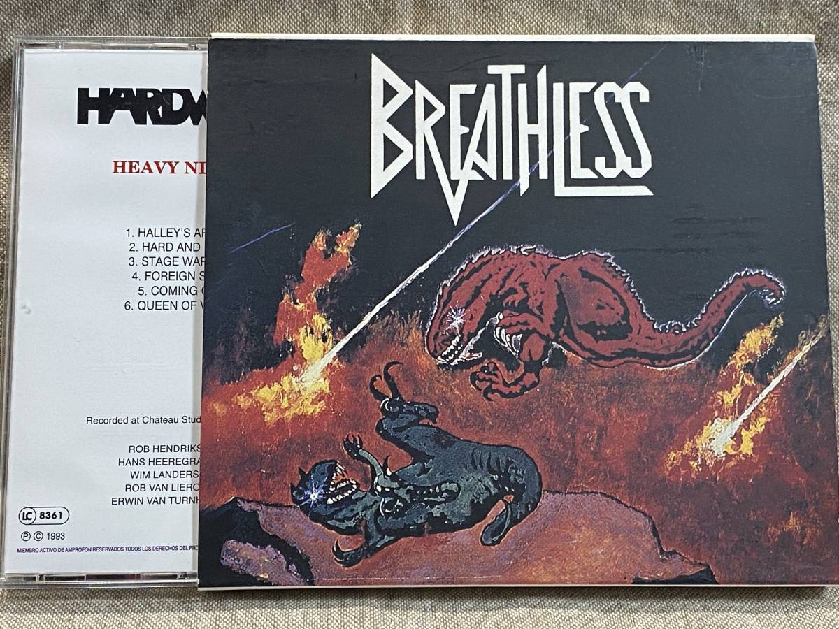 [正統派メタル] BREATHLESS - S/T（86年作） / HARDWARE - HEAVY NIGHTS（87年作） _画像2