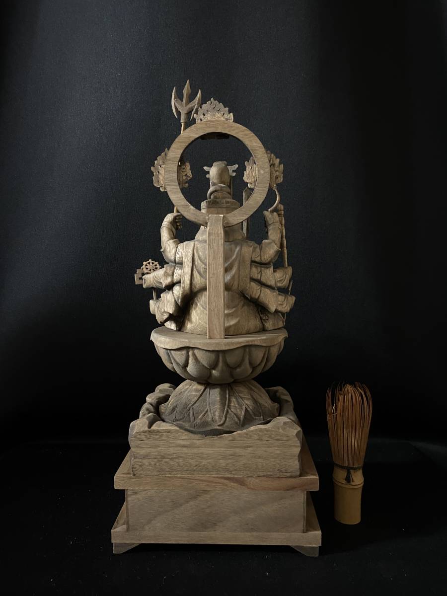 井波彫刻 仏教工芸品 香樟材 時代彫刻 古美術 木彫仏教 弁財天像 kiira