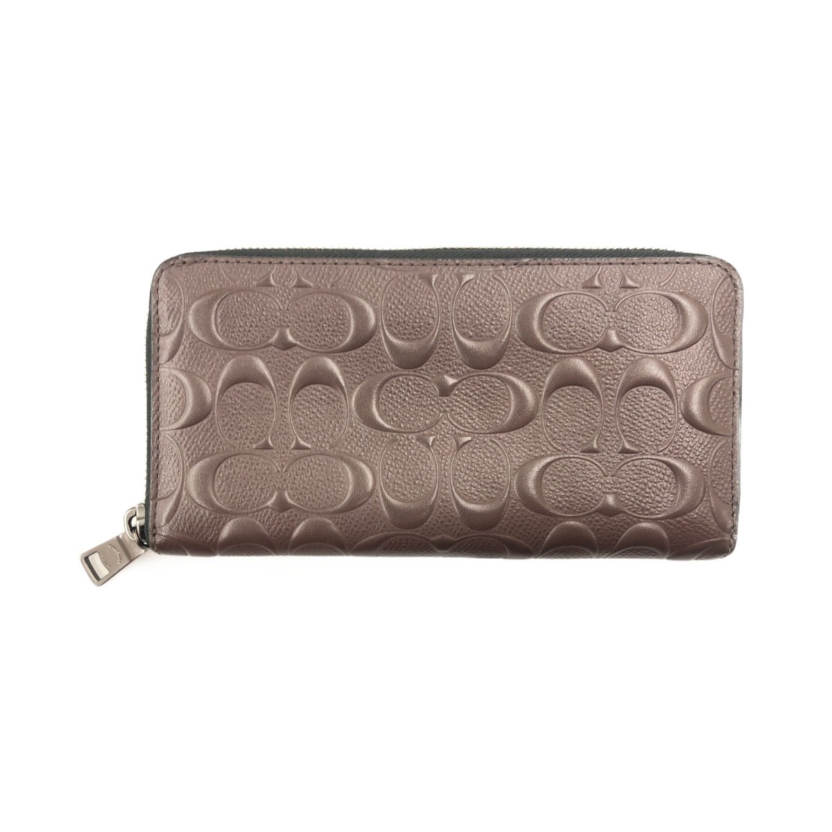 ランキングや新製品 長財布 ラウンドファスナー シグネチャー コーチ COACH 〇〇 F58113 やや傷や汚れあり ブラウン 男性用財布 - codecam.be