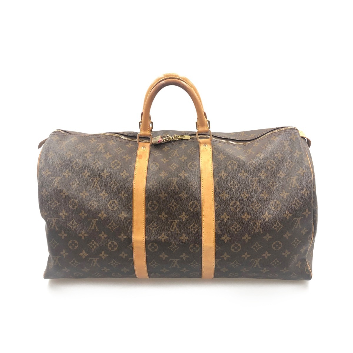 〇〇 LOUIS VUITTON ルイヴィトン モノグラム キーポル 55 ボストンバッグ M41424 ブラウン やや傷や汚れあり_画像1