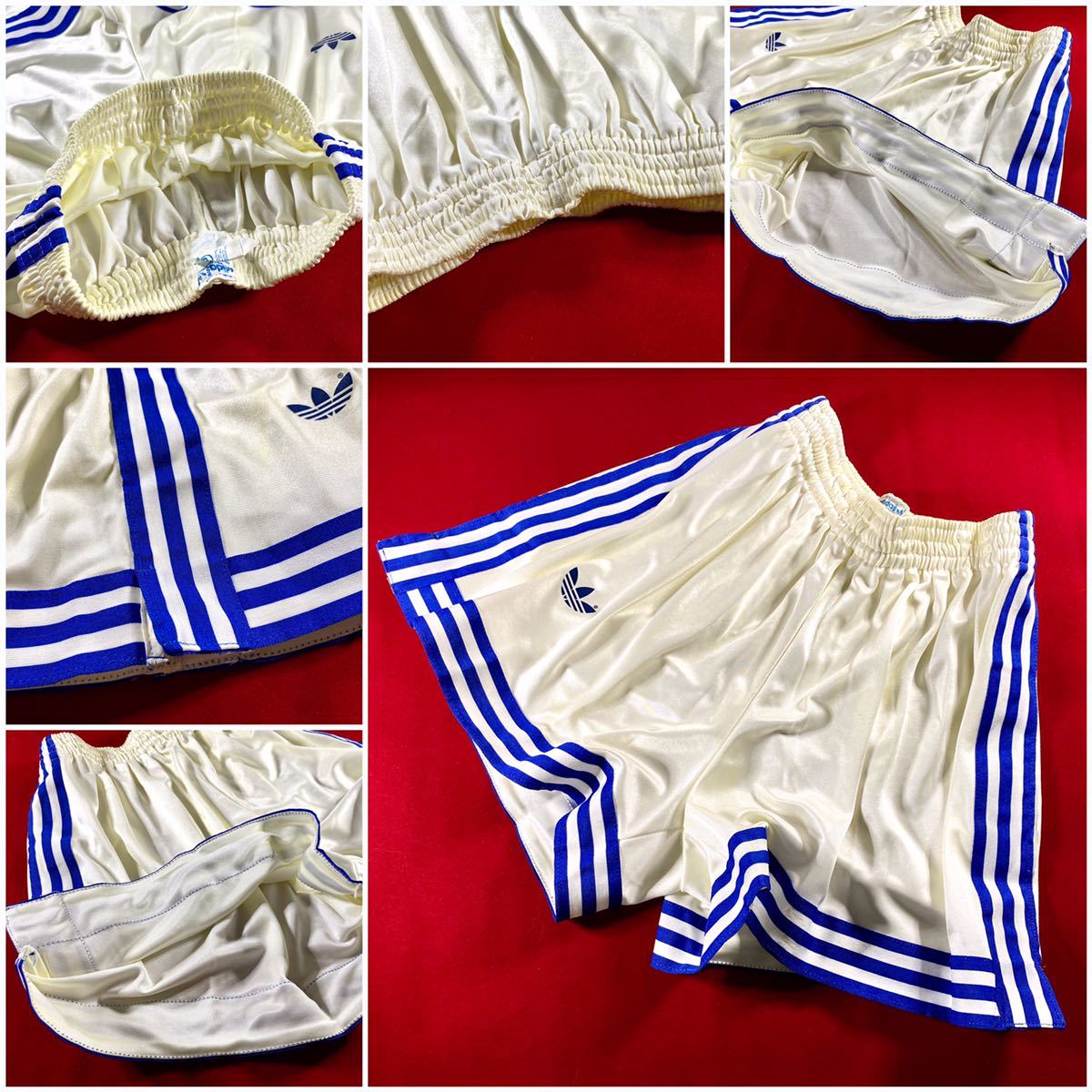 超希少80’s adidas VENTEX フランス ポリアミド サッカー ショートパンツ 90/36 アディダス ナイロン デッドストック ヴィンテージ 短パン_画像9