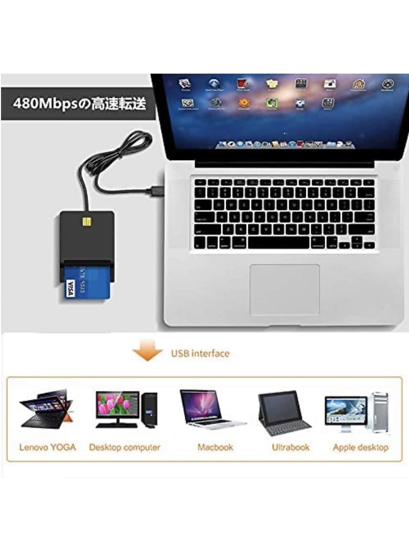 USB接続ICカード接触型ICカードリーダーライタ ICチップ住民基本台帳カード