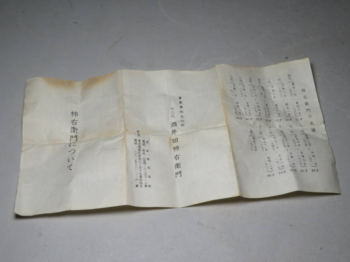 十三代 酒井田柿右衛門 作 染錦柿形香合 共箱 人間国宝 茶道具 本物