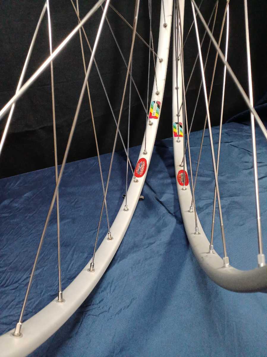 未使用リム】 SUPER CHAMPION ARC-EN-CIEL & DURA-ACE7400 前後輪
