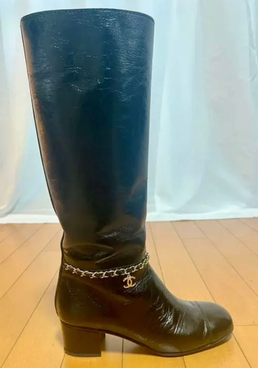 ☆値下げ☆【CHANEL / シャネル】ロングブーツ 本革 レザー | alfasaac.com