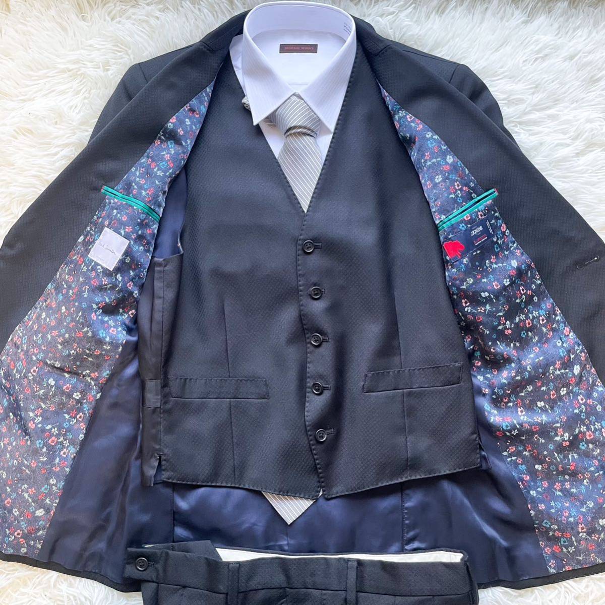 Paul Smith 裏地写真プリント ウィンドウペン3ピースセットアップ