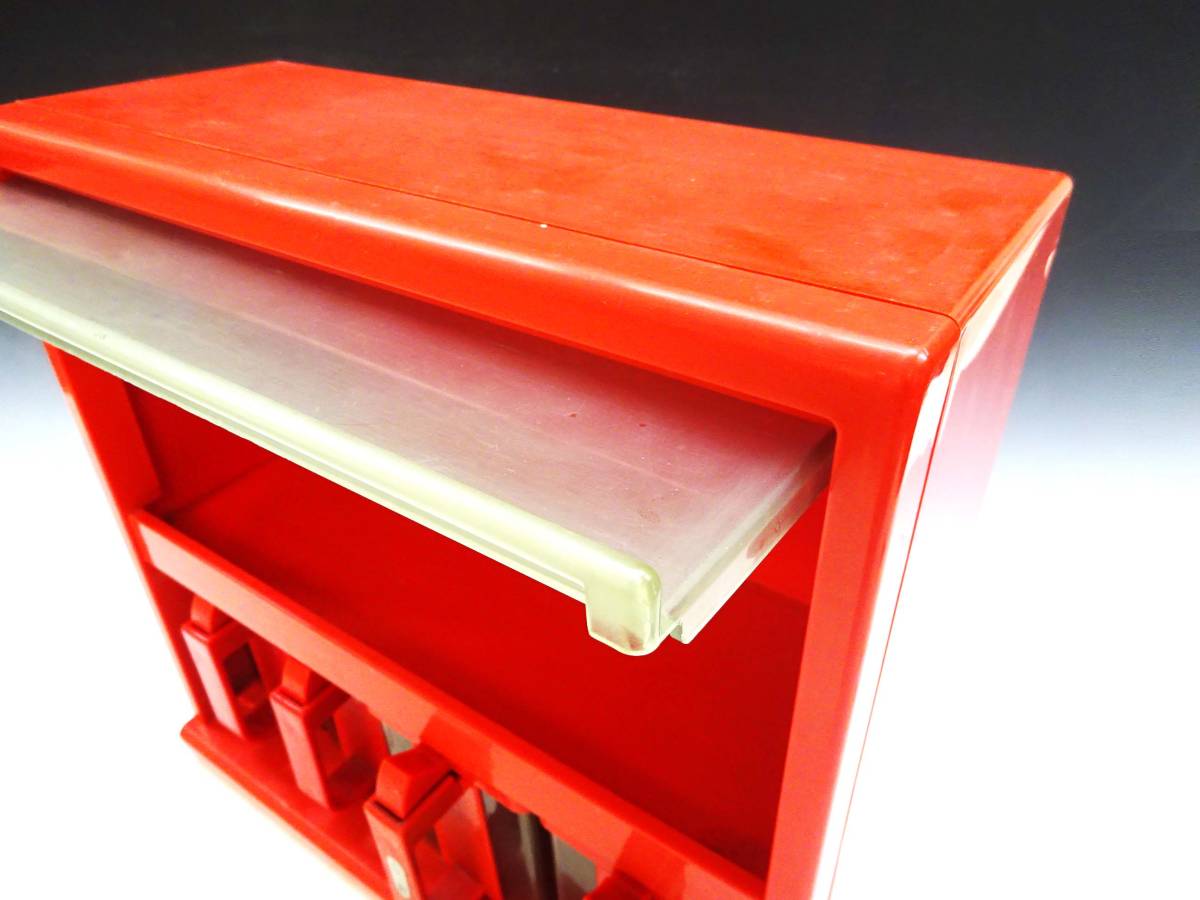 レトロポップ 調味料ケース 調味料入れ 赤 レッド クッキングケース ストッカー シルバーP-40 耐熱温度70℃ 昭和レトロ コレクション