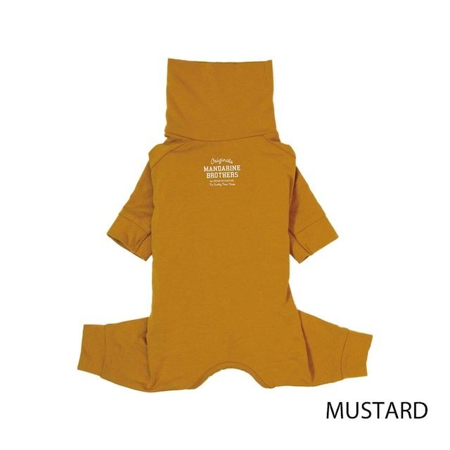 【Sサイズ】 MANDARINE BROTHERS マンダリンブラザーズ スキンタイトスーツ マスタード イエロー ロンパース 犬服 SKIN TIGHT SUIT MUSTARD_画像1