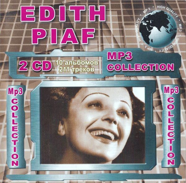 【MP3-CD】 Edith Piaf エディット・ピアフ 2CD 10アルバム 211曲収録_画像1