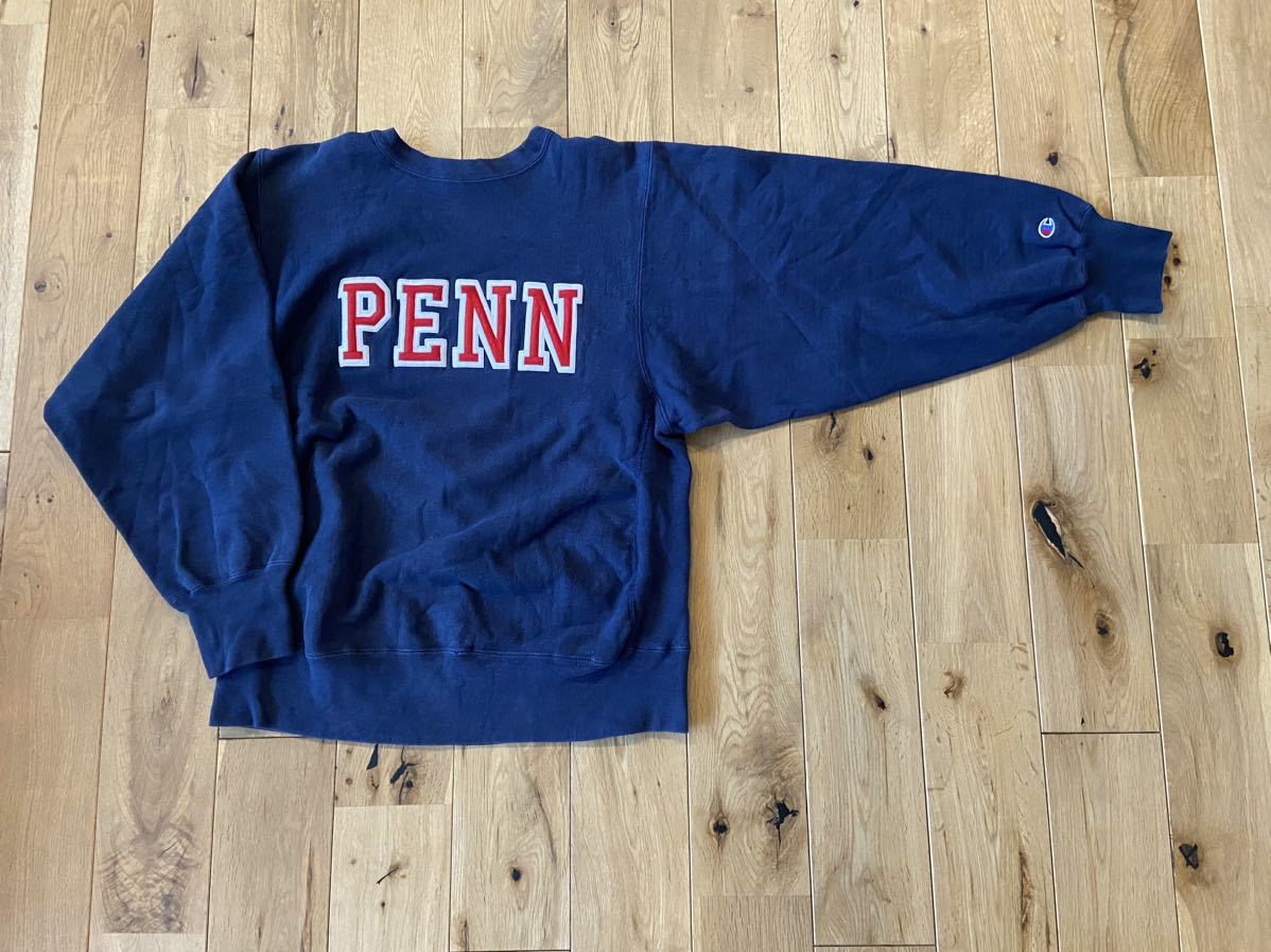 レア ビンテージ チャンピオン ペン PENN リバースウィーブ トリコタグ スウェット プリント 80年代 トリコロールタグ スペシャル 珍ピオン_画像3