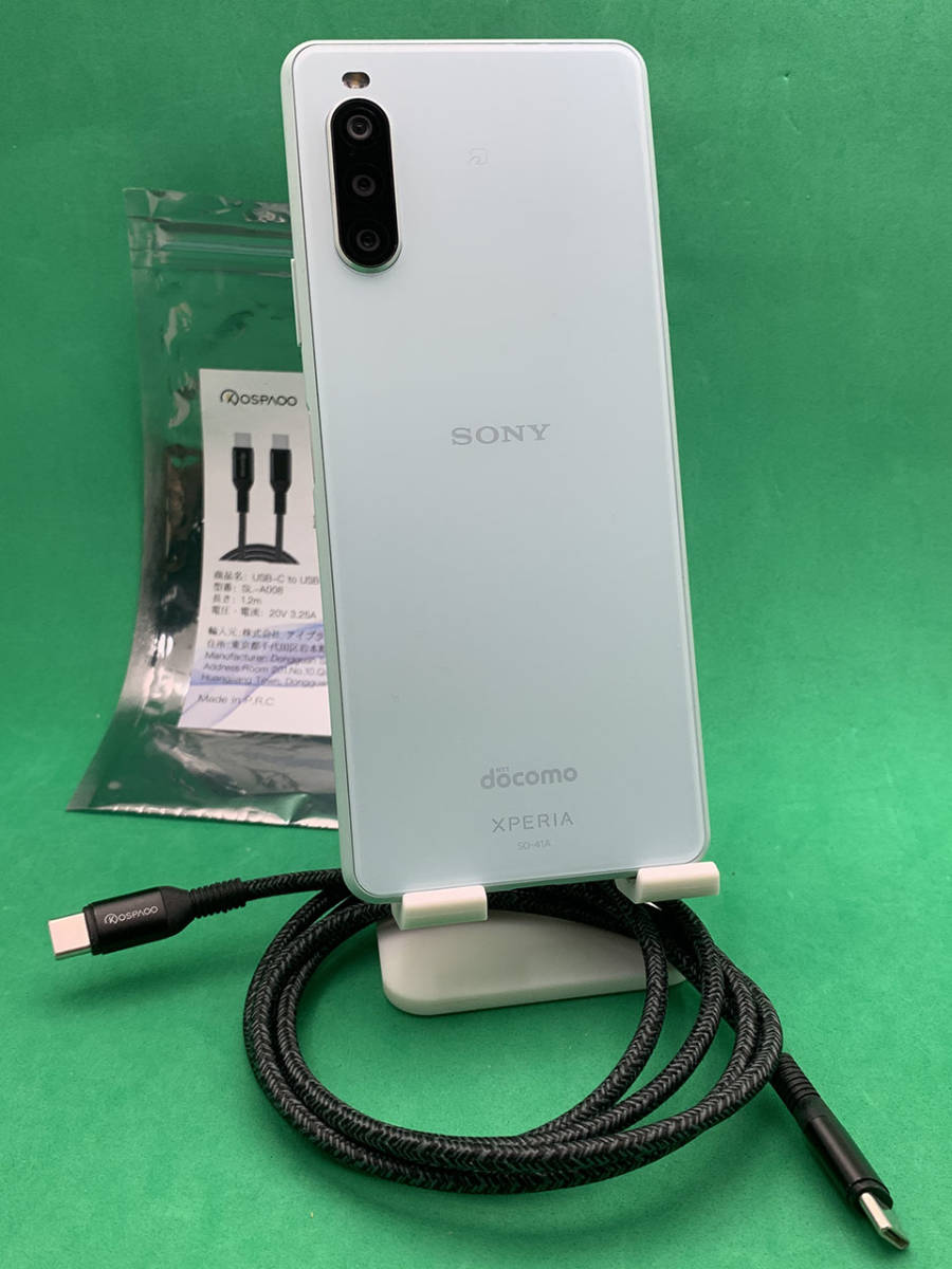 あす楽対応】 美品 Xperia 5 ブルー 64 GB SIMフリー本体 新品ケース